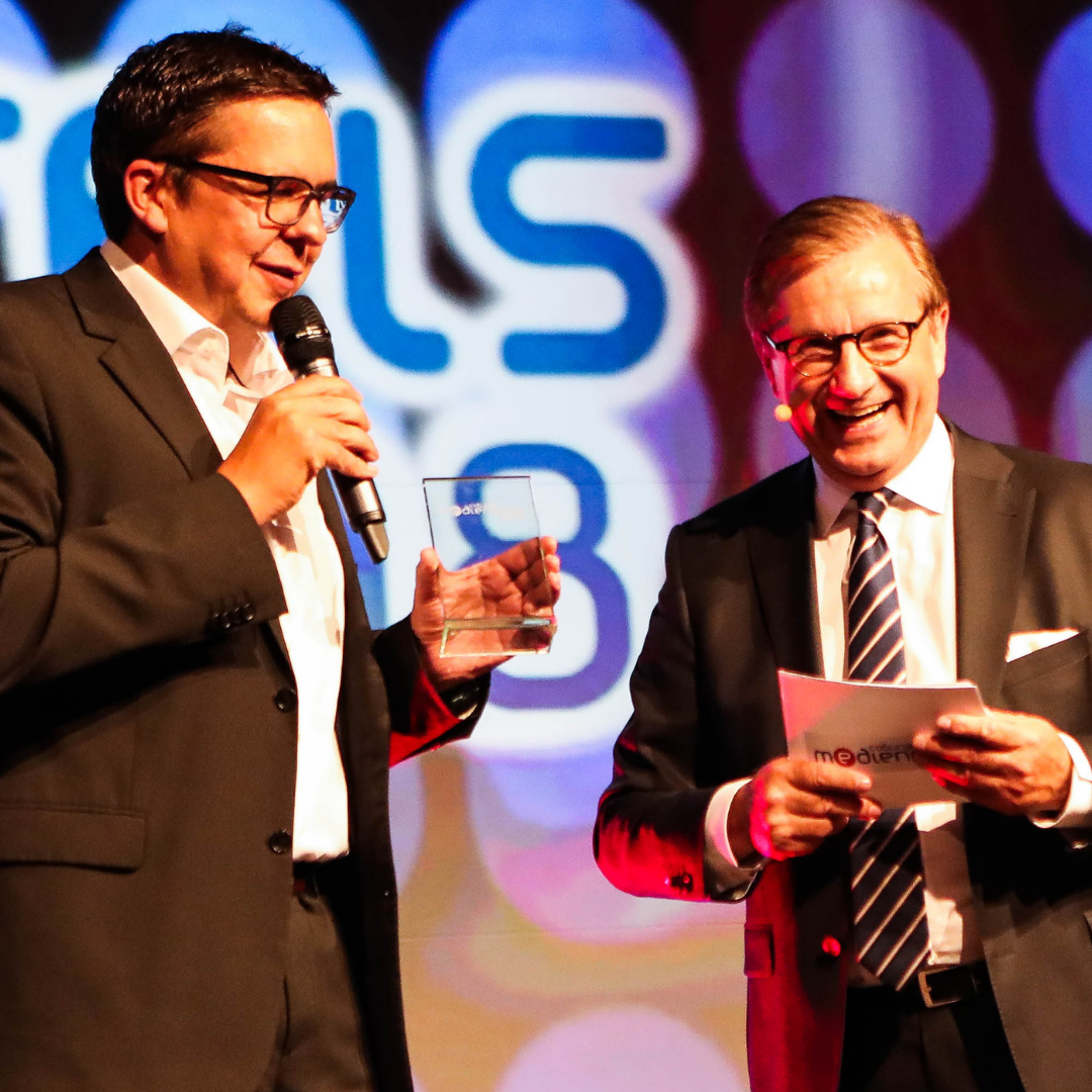 Thomas Apfel und Jan Hofer beim Coburger Medienpreis