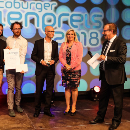 Jan Hofer und Melanie Hummel ARD beim Coburger Medienpreis 2018
